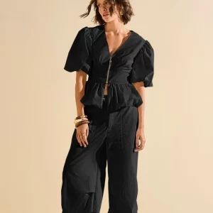 Calça Cargo Alta Preto